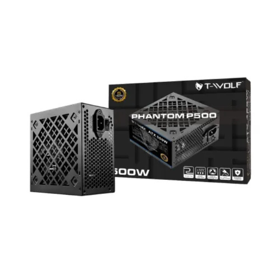 T-WOLF 500 WATT BLACK POWER SUPPLY